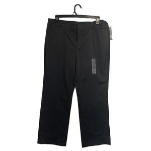 New Dockers Metro Pants Women’s 18W Black Stretch Career Wide Leg Trouser Office